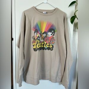 Junk food clothing The Beatles Tan Sweatshirt